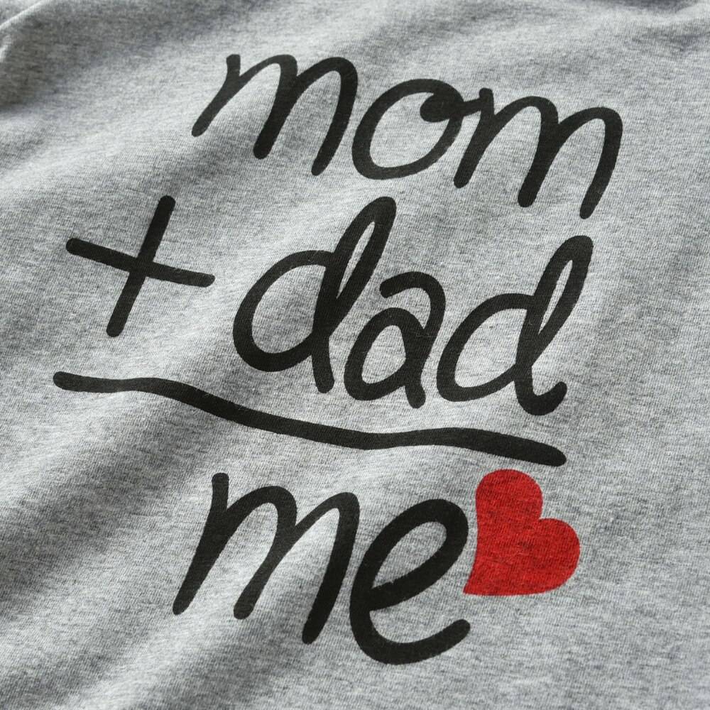 Mom+Dad=Me Baby's Gray Cotton Romper Mom+Dad=Me Baby's Gray Cotton Romper